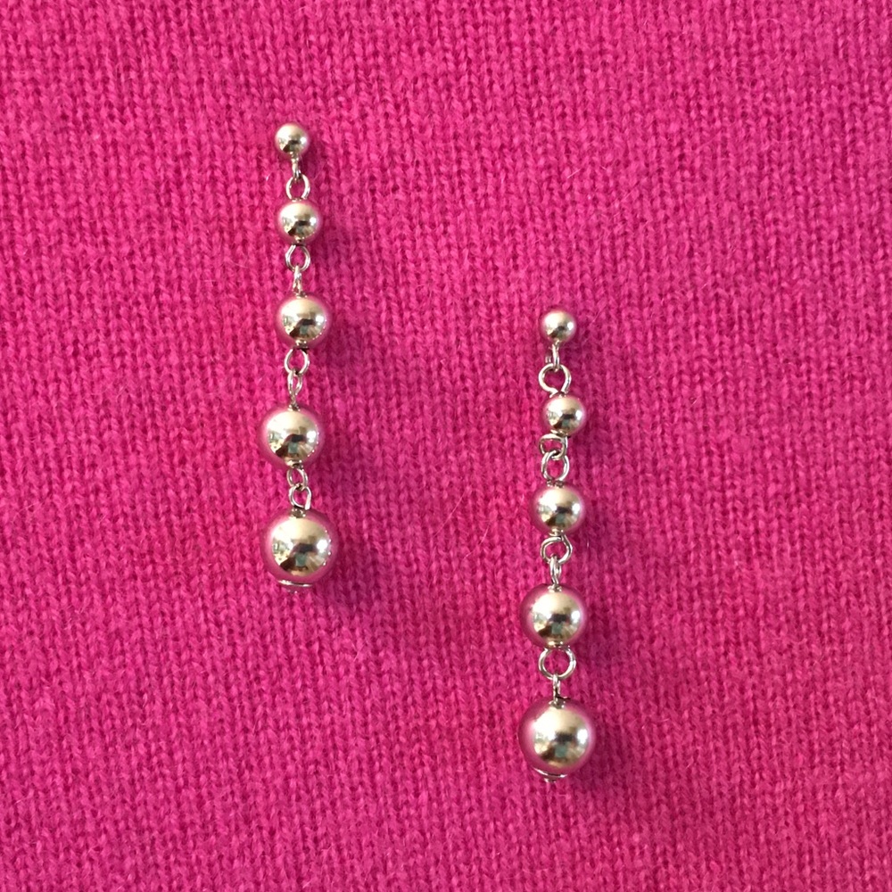 .925 Sterling Silver Ball Drop Earrings
